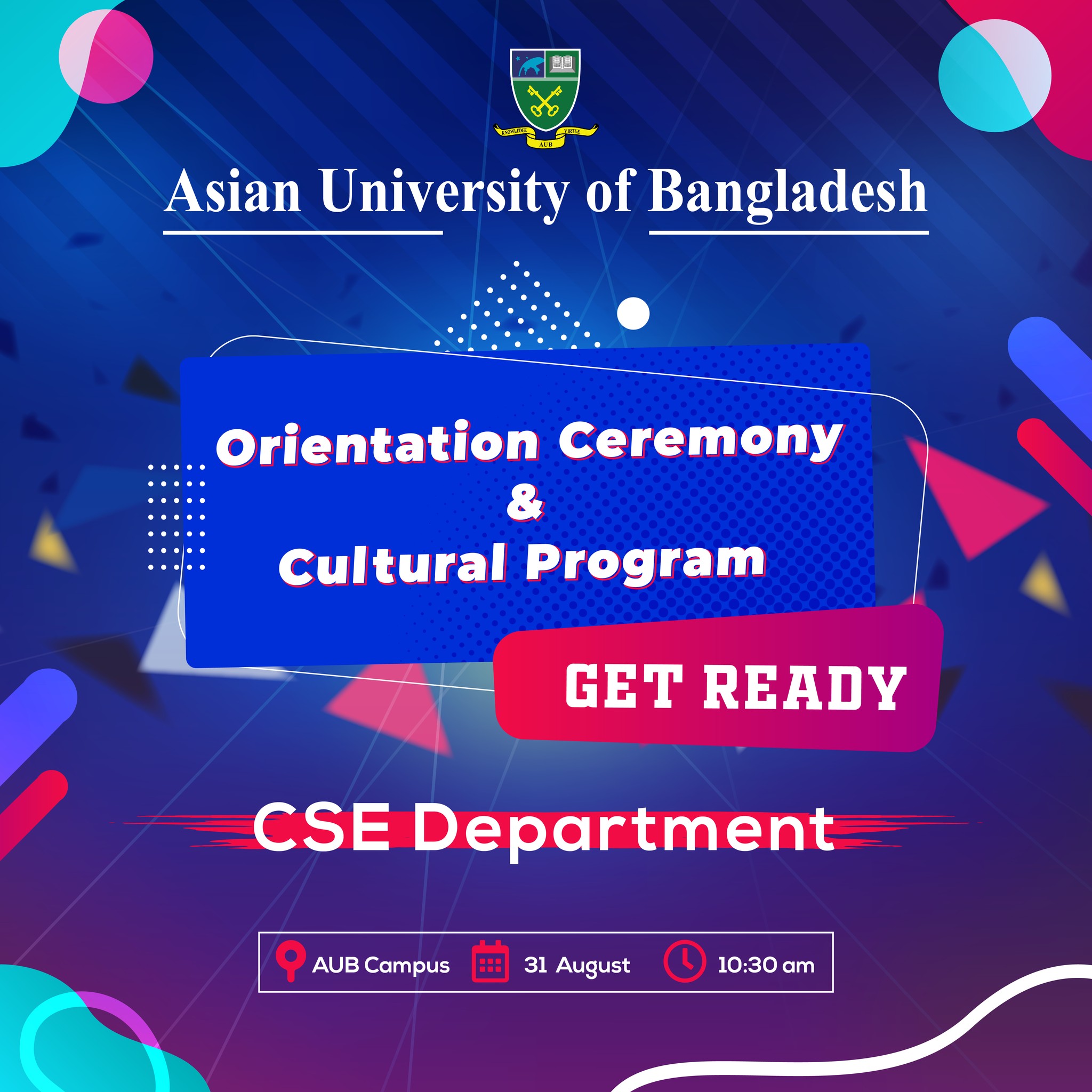 Orientation Ceremony & Cultural Program