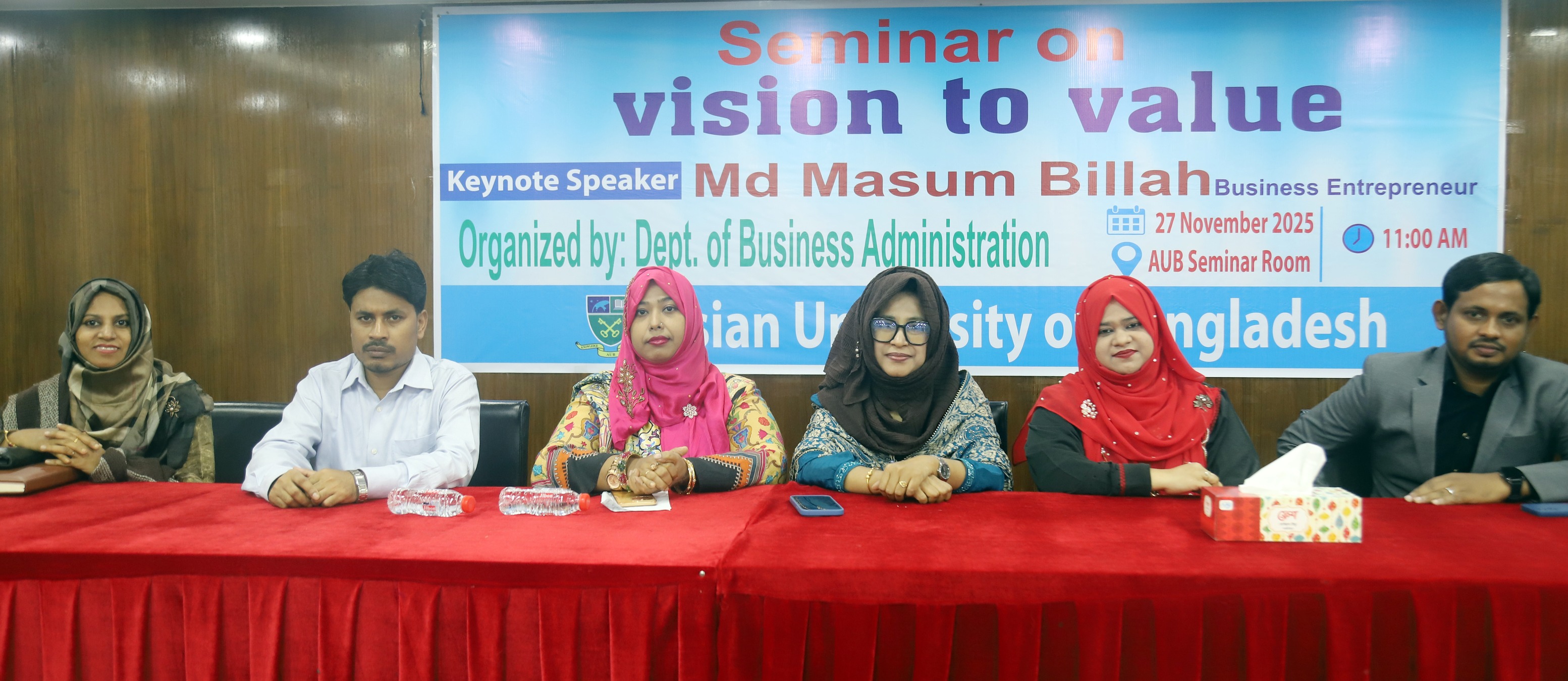 Vision to Value A journey of ideas, innovation, and meaningful impact—organized with excellence by the Department of Business Administration. Focused on building real skills, real insights, and real value for the future.