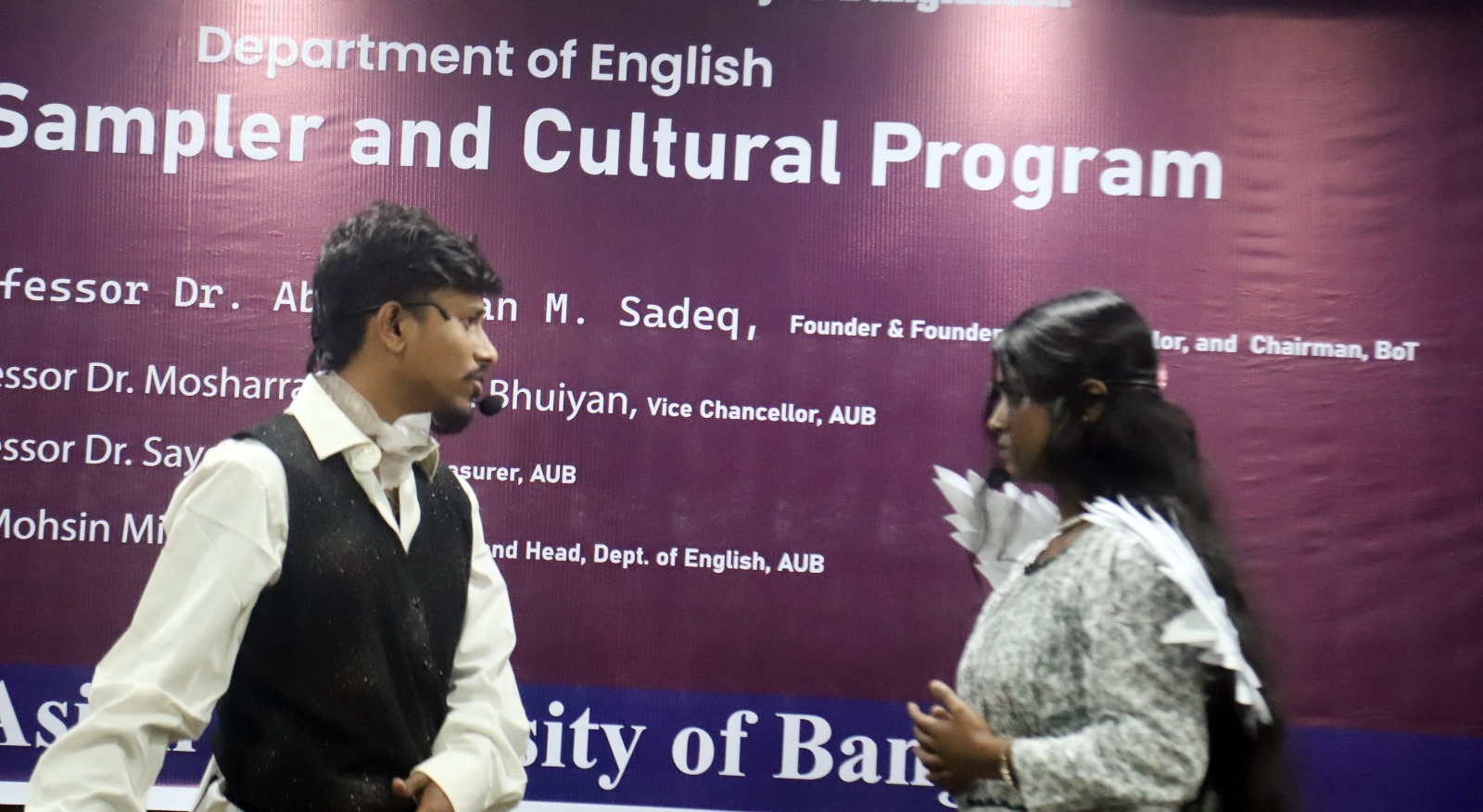 Proudly sharing moments from the Drama Sampler & Cultural Program of the Department of English, AUB. 🎭✨ A day filled with creativity, culture, and togetherness 💙