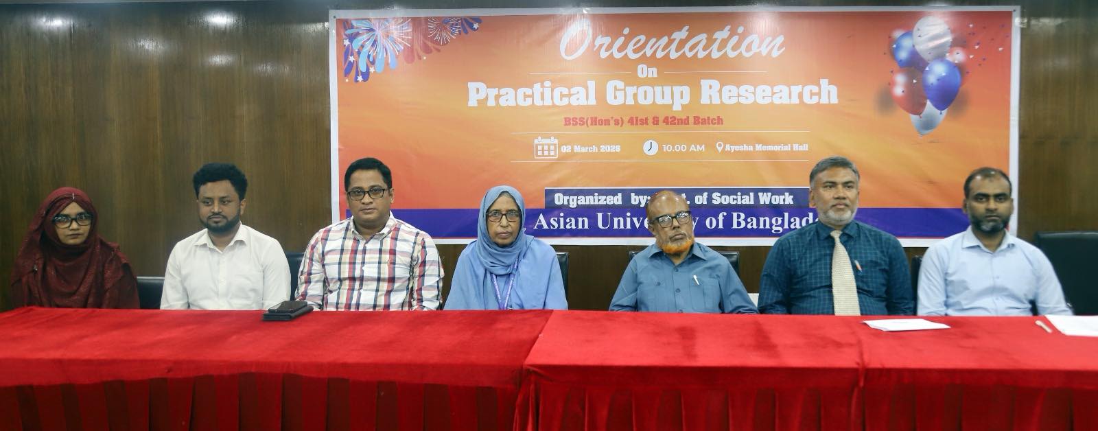Orientation on Practical Group Research (BSS Hon’s 41st & 42nd Batch)