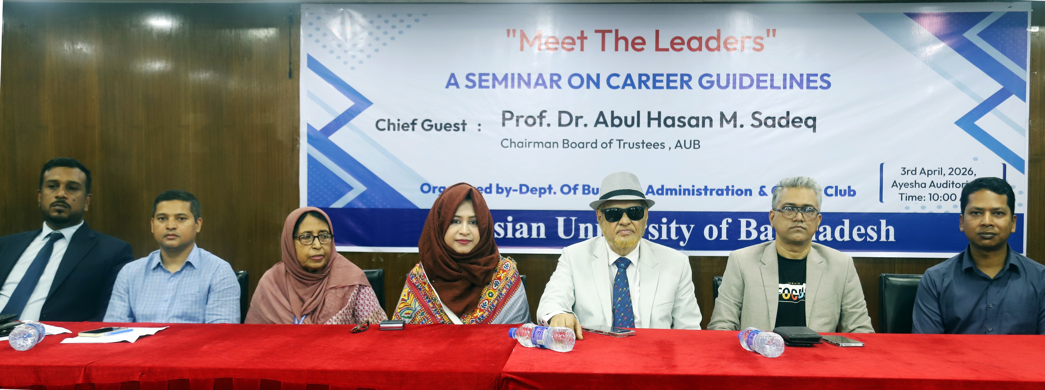 Meet The Leaders" A seminar on career guidelines  Organized by: Dept. Of Busienss Administration  & Career Club