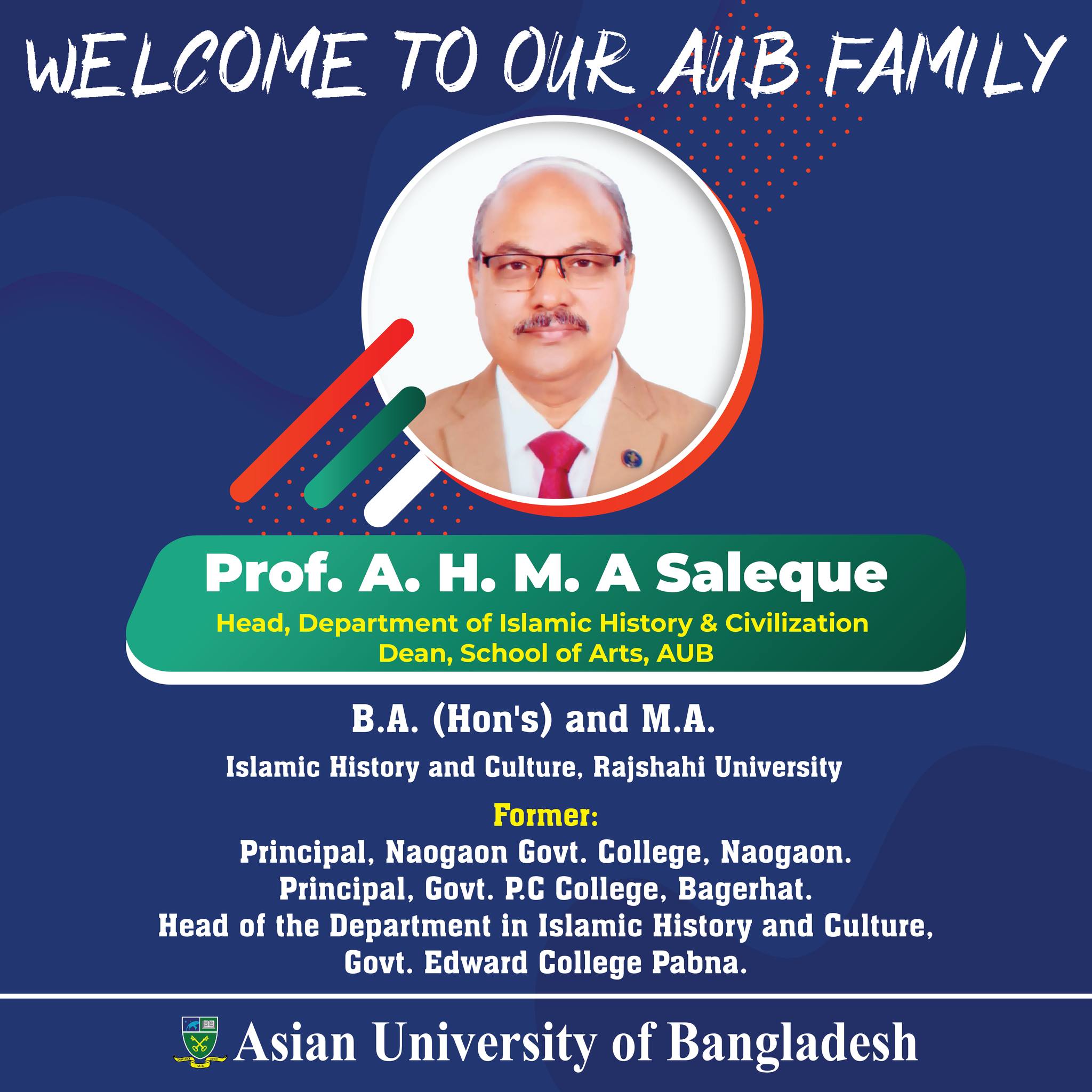 Welcome to our AUB family image