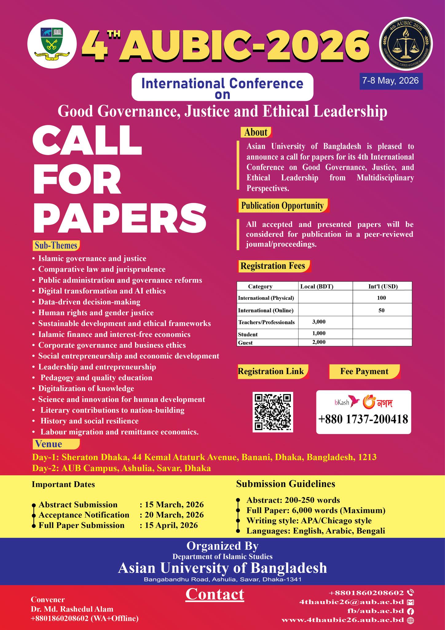 CALL FOR PAPERS | 4th International Conference on Good Governance, Justice, and Ethical Leadership image