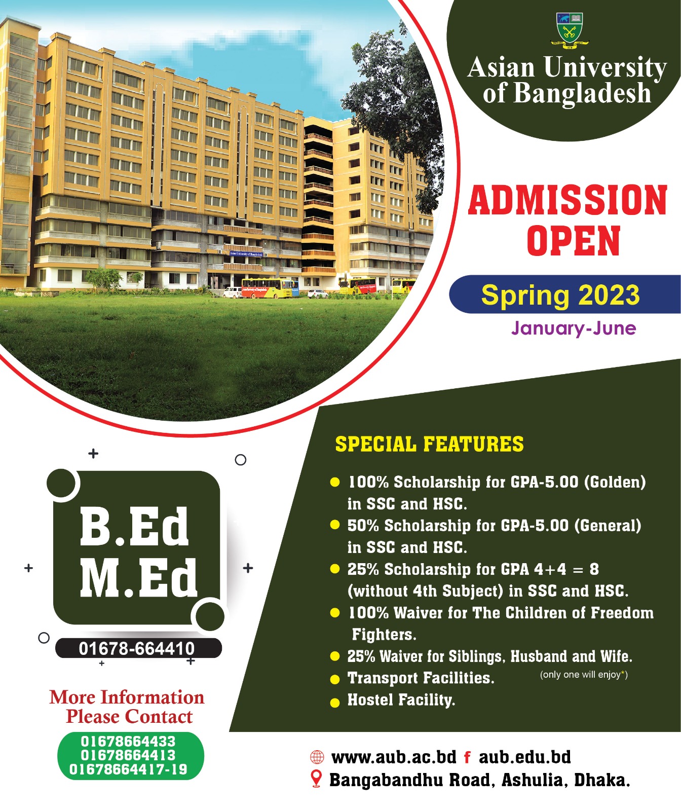 Admission Open in B.Ed & M.Ed
