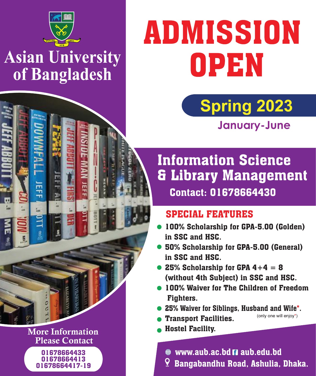 Admission Open in Information Science & Library Management image