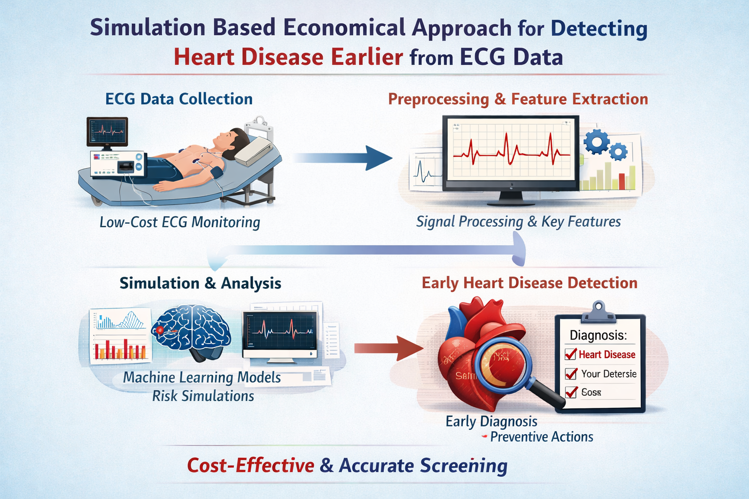 Simulation Based Economical Approach for Detecting Heart Disease Earlier from ECG Data