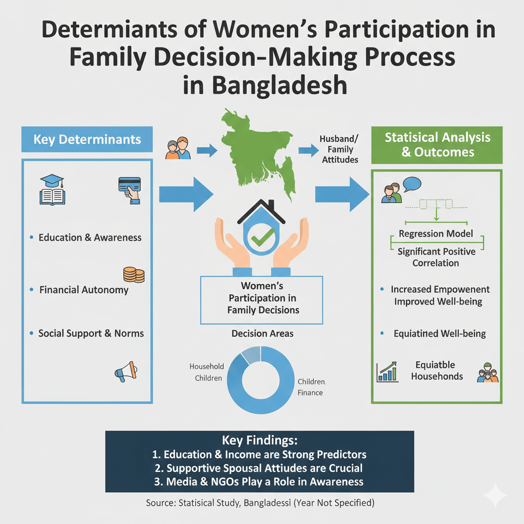 Determinants of Women’s Participation in Family Decision-Making Process in Bangladesh: Statistical Analysis image