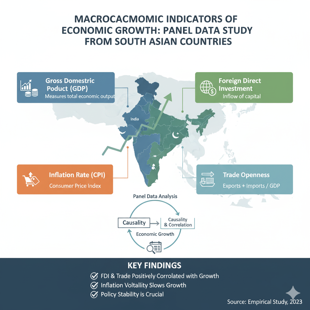 Macroeconomic Indicators of Economic Growth using Panel Data: A Study from South Asian Countries image