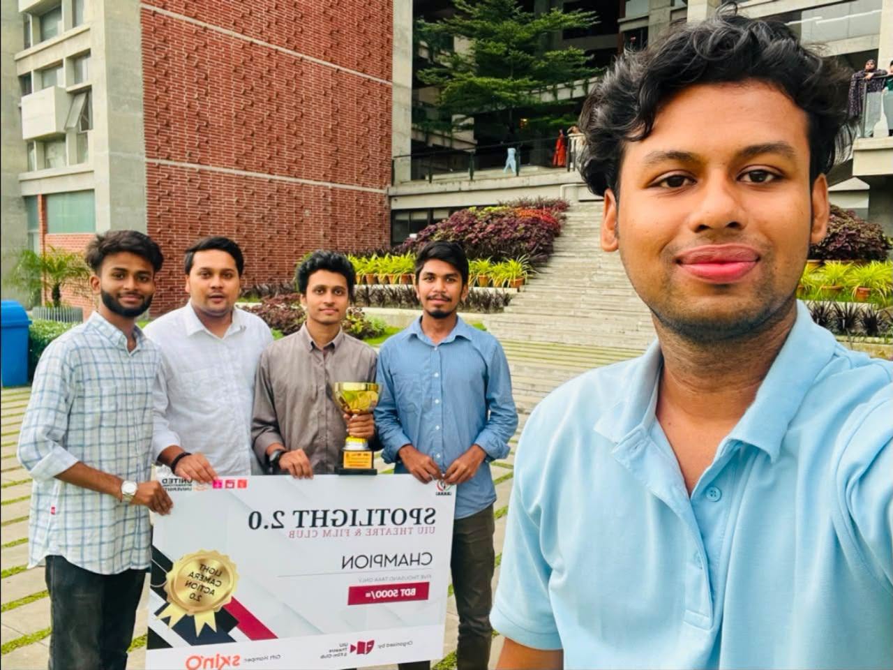 AUB students celebrating short film win